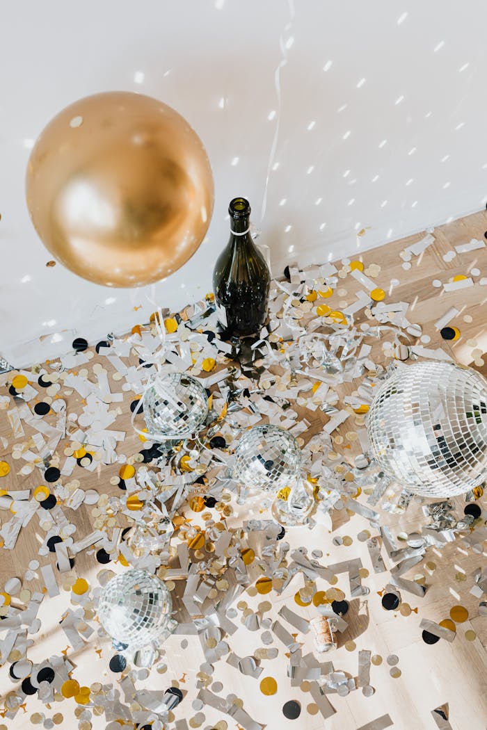 Crafting Captivating Headlines: Your awesome post title goes here Celebratory scene with confetti, disco balls, and a bottle, perfect for events and parties.